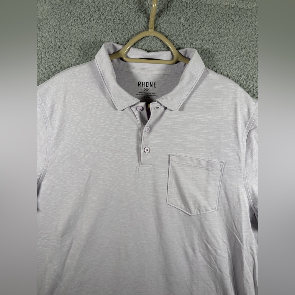 Rhone Cloud 9 Jersey Mens Polo Golf Shirt Moisture Wicking Pocket XL Gray